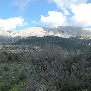 Typický obrázek hornatého libanoského vnitrozemí (pohoří Šuf)