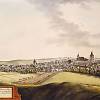 Český Brod - pohled na město na vedutě Johanna Venuta z roku 1819