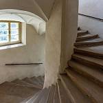 Kolín - zámek, renesanční čtyřramenné schodiště (2023)