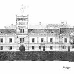 Kolín - zámek - návrh přestavby z 19. století, pohled od východu (M. Hintrager)