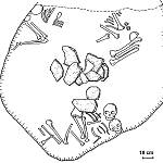 Třebovle - archeologické nálezy, zákres nálezu z doby halštatské