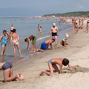 Palanga - koupání v chladném Baltu