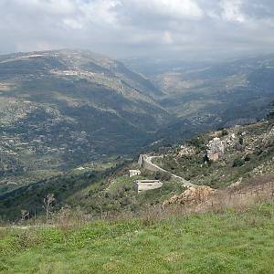 Pohoří Šouf cestou do vesnice Barouk