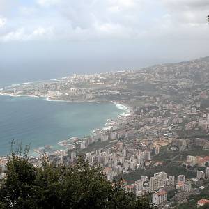 Harissa, výhled na pobřežní části města Jounieh