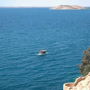 Asadovo jezero na Eufratu z hradu 