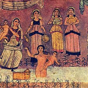 Dura Europos - detail malby ze synagogy (dnes v Damašku)