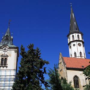 Levoča, kostel a radnice
