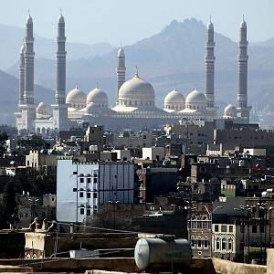 Moderní mešita prezidenta Sáliha na okraji Sanaa