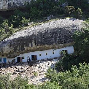 Bachčisarajský klášter svatého Nanebevzetí (Uspenskij monastir), skalní obydlí pro mnichy