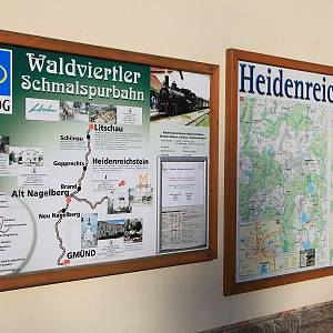 Waldwiertl Schmalspurbahnen - nádraží úzkorozchodné dráhy