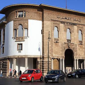 Architektura nového města - Bank al Maghrib.