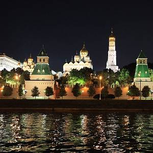 Moskevský Kreml v noci