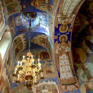 Suzdal - klášter sv. Eutýnia Suzdalského (Спасо-Евфимиев монастырь), chrám Proměnění Páně, fresky