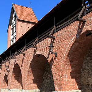 Riga - zbytky gotického cihlového opevnění ze 13. století