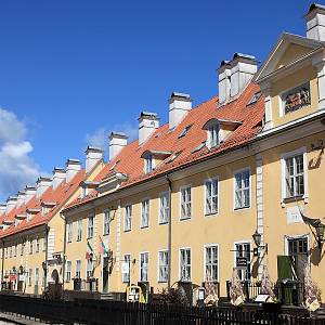 Riga - Jakubská (Švédská) kasárna naproti hradbám