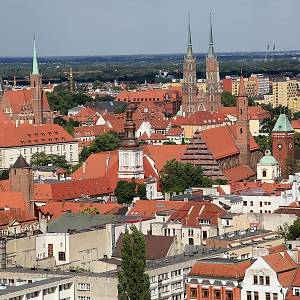 Vratislav - pohled na město z věže kostela sv. Alžběty