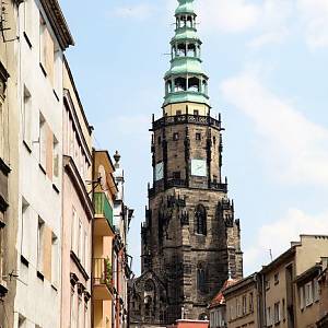 Świdnica (Svídnice) - věž katedrály sv. Václava a Stanislava