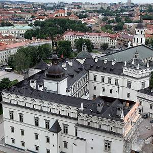 Vilnius - Velkovévodský palác (Valdovų rūmai), pohled z Horního hradu