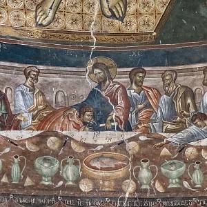 Ubisa - freska Poslední večeře v kostele sv. Jiří