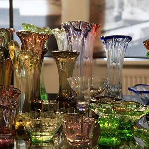 Líváni - expozice Lívánského muzam skla (Līvānu stikla muzejs), exponáty
