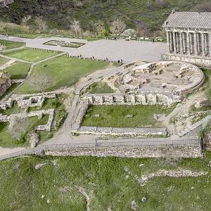 Garni, celkový pohled na archeologický areál