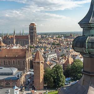 Gdaňsk z věže kostela sv. Kateřiny