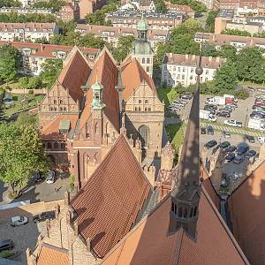 Gdaňsk - kostel sv. Brigity z veže kostela sv. Kateřiny
