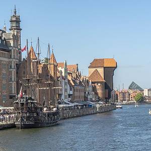 gdaňsk - Dlouhé nábřeží při řece Motlava