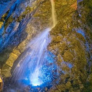Złoty Stok (Rychleby) - zlatý důl, podzemní vodopád