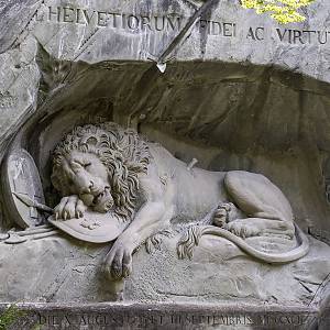 Lucern - Lví pomník (Löwendenkmal), detail