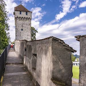 Lucern - městské opevnění Museggská zeď (Museggmauer)