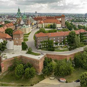 Krakov - královský hrad na Wawelu, celkový pohled