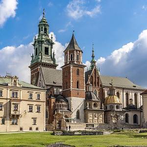 Krakov - královský hrad na Wawelu, katedrála sv. Stanislava a sv. Václava