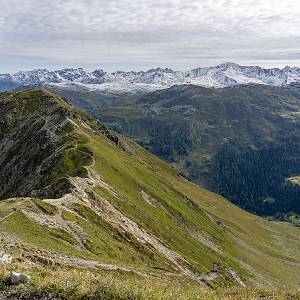 Váhled z vrcholu Jakobshornu na sever