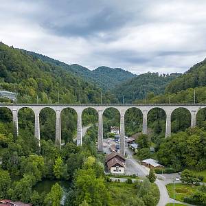 Saint-Ursanne, viadukt na trati do Bernu