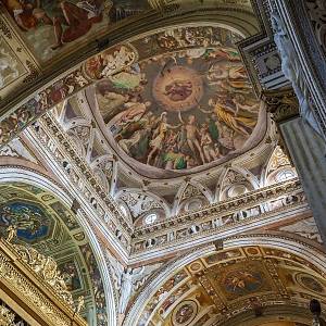 Cremona - kostel sv. Augustýna, interiér, výzdoba stropu