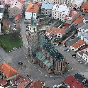 Nymburk - kostel sv. Jiljí a Kostelní náměstí
