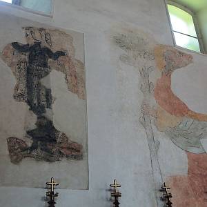 Kamenice u Jhlavy, kostel sv. Jakuba Staršího, malby na severní stěně lodi