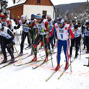 Polevsko - start lyžařského závodu