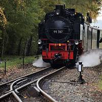 Žitavská úzkolejka, před stanicí Bertsdorf