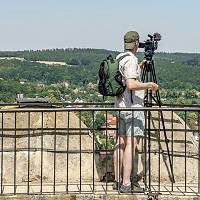 Natáčení na věži hradu Bolków