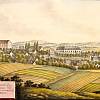 Suchdol - pohled na obec na vedutě Johanna Venuta (1824)