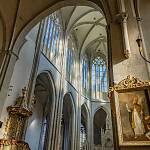 Kolín - chrám sv. Bartoloměje, klenba Parléřova presbytáře (2025)