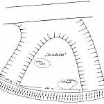 Bořetické hradiště, nákres z roku 1961