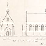 Radim - kaple Nejsvětějšího Vykupitele, návrh Josefa Mockera (1889, archiv Pražského hradu)