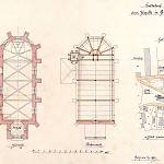 Radim - kaple Nejsvětějšího Vykupitele, návrh Josefa Mockera (1889, archiv Pražského hradu)