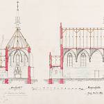 Radim - kaple Nejsvětějšího Vykupitele, návrh Josefa Mockera (1889, archiv Pražského hradu)