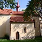 Velim - kostel sv. Vavřince, jižní stěna (2007)