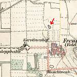 Volárna - vodní nádr na mapě III: vojenského mapování z let 1877-80 (© 3st Military Survey, Austrian State Archive/Military Archive, Vienna)