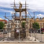 Kolín - Mariánský sloup na Karlově náměstí, oprava (2022)